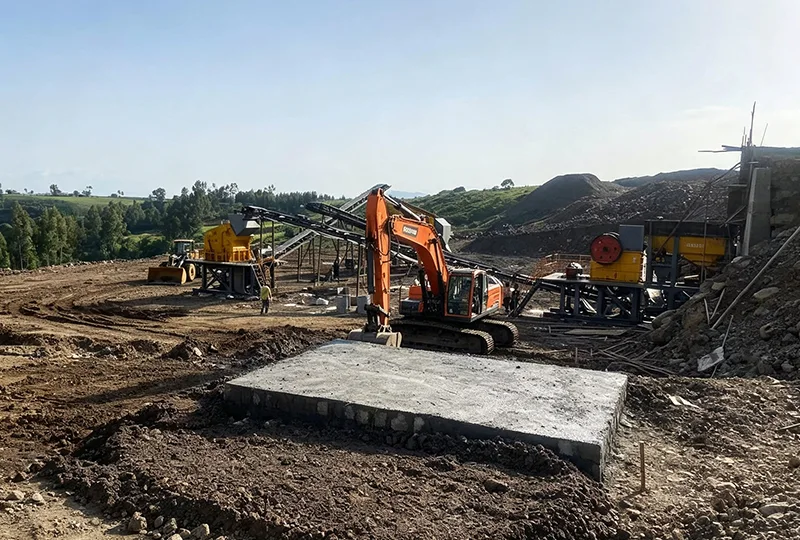 Ethiopia 250TPH Basalt crushing production line project 